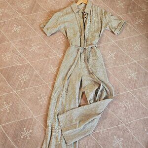 Z Supply striped collared t-shirt jumpsuit